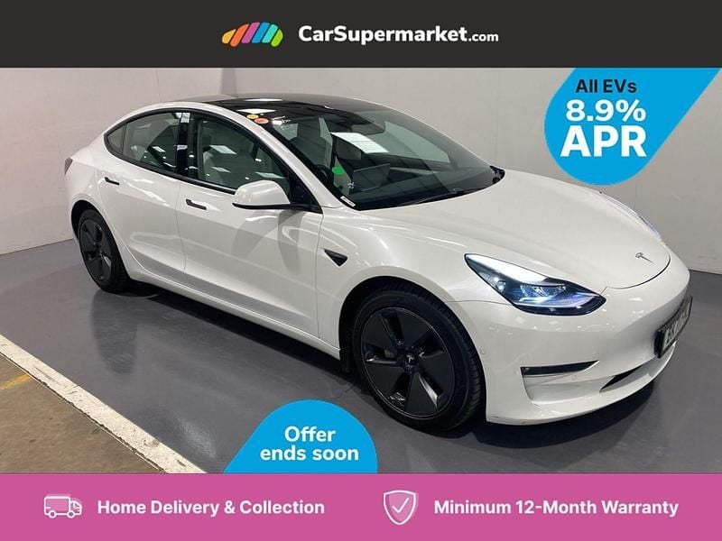White Used 2021 Tesla Model 3 Long Range AWD Sedan | £20,487 (Fair price) - Image 1/3