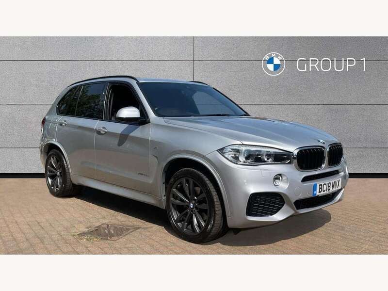 Glacier silver Used 2018 BMW X5 M Sport SUV | £28,231 (Fair price) - Image 1/4