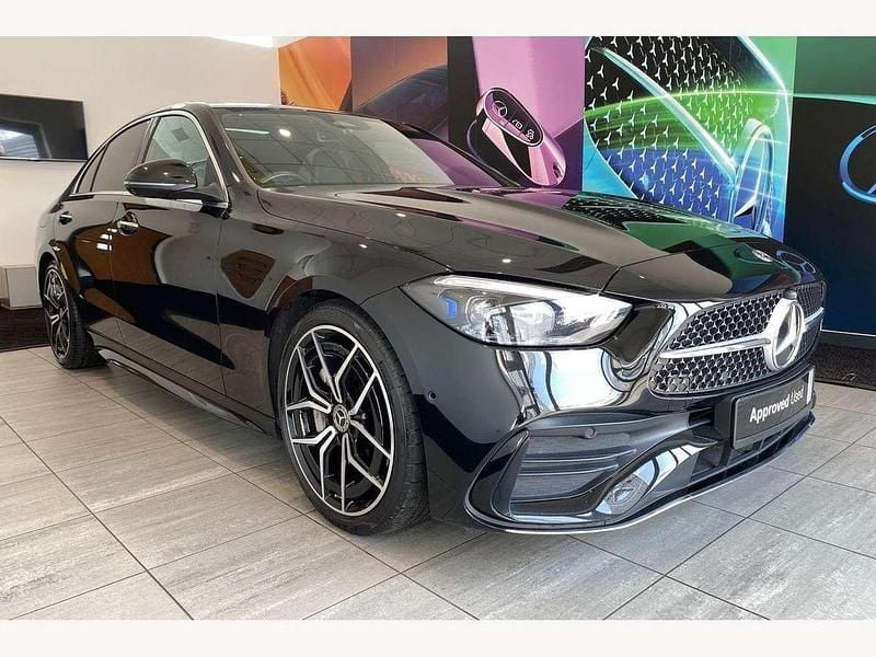 Black Used 2022 Mercedes C300e AMG Line Premium Plus Sedan | £31,850 (Expensive) - Image 1/2