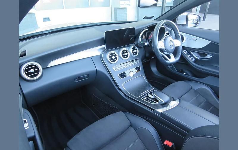 Used Mercedes C200 AMG line 180 HP (132 kW) 2019 Silver Cabriolet