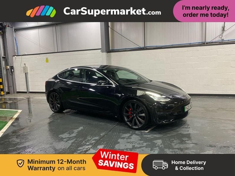 Black Used 2020 Tesla Model 3 Performance Sedan | £18,397 (Good price) - Image 1/3