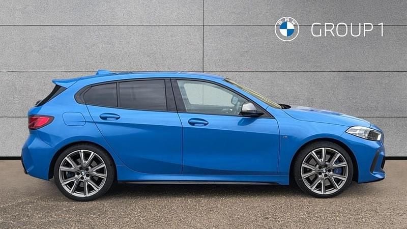 Used BMW M135 M Sport 302 HP (222 kW) 2020 Blue Hatchback