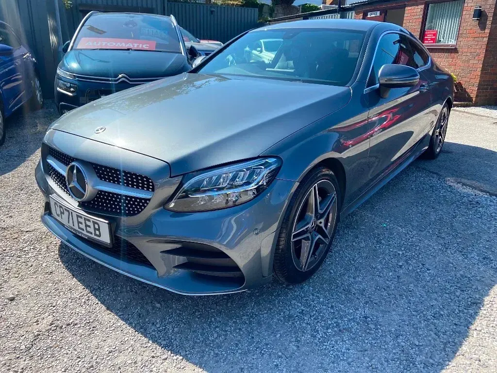 Used Mercedes C220 AMG line 194 HP (142 kW) 2022 Grey Coupe
