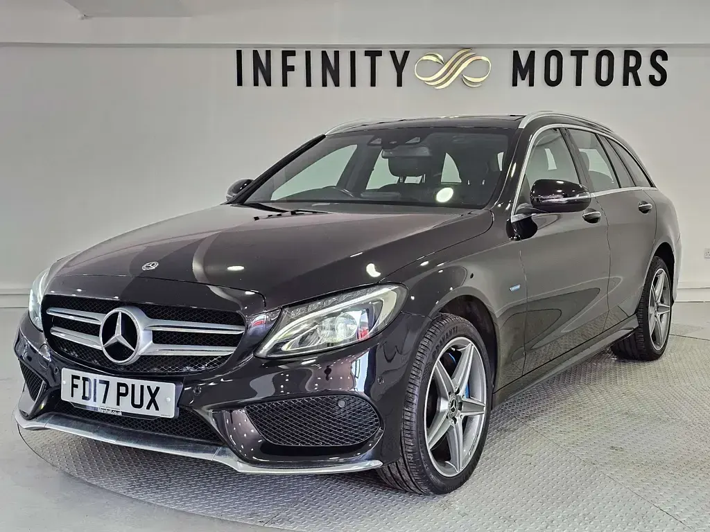 Used Mercedes C350e AMG Line Premium 293 HP (215 kW) 2017 Black Estate