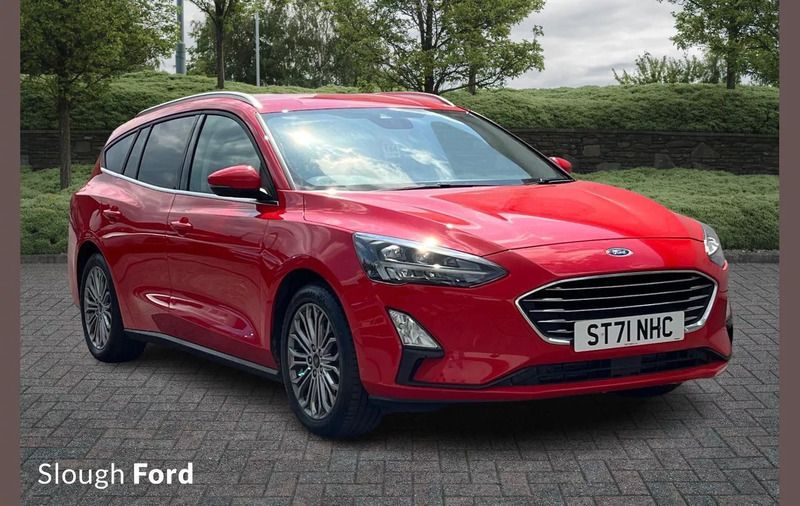 Red Used 2022 Ford Focus Titanium X Estate | £15,249 (Good price) - Image 1/4