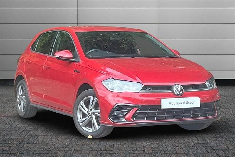 Kings red with black roof Used 2022 VW Polo R-line Hatchback | £18,050 (Fair price) - Image 1/4