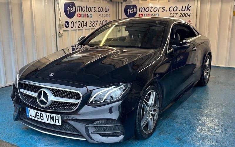 Used Mercedes E220 AMG line 194 HP (142 kW) 2018 Black Coupe