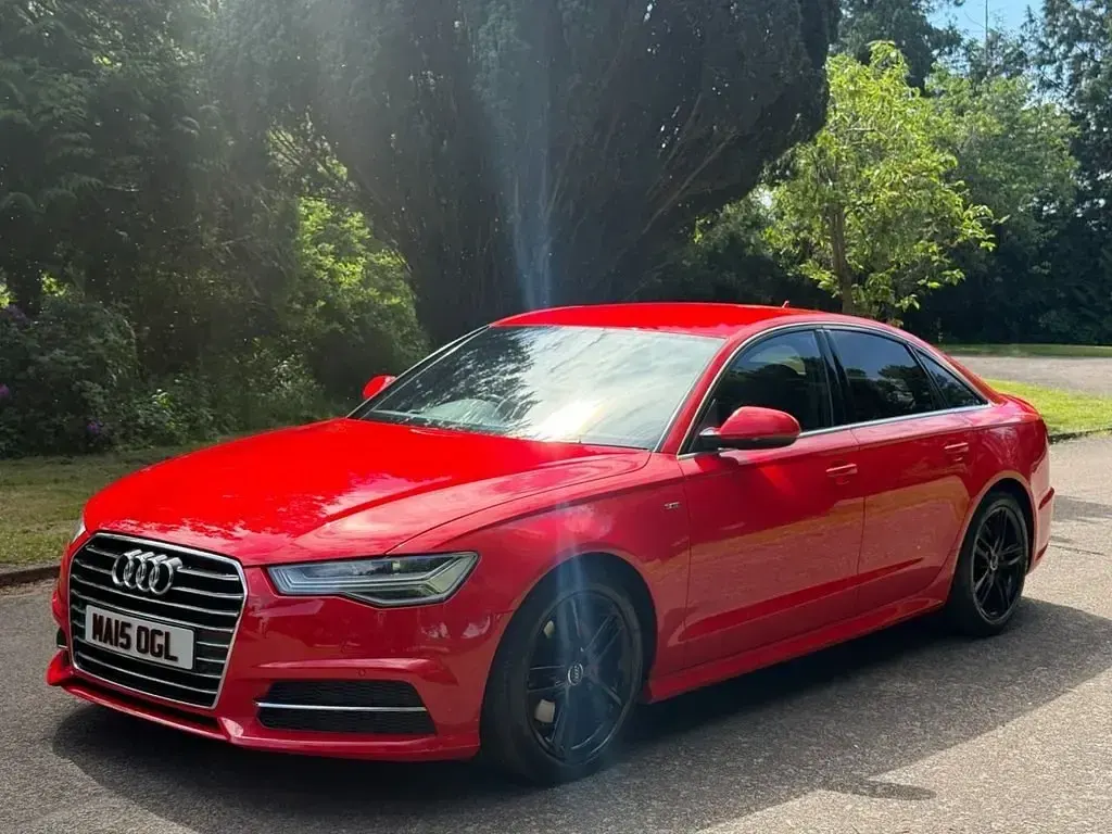 Begagnad Audi A6 S-Line 190 HK (139 kW) 2015 Röd Sedan