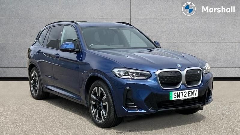Phytonic blue metallic paint Used 2022 BMW iX3 M Sport SUV | £29,127 (Fair price) - Image 1/4