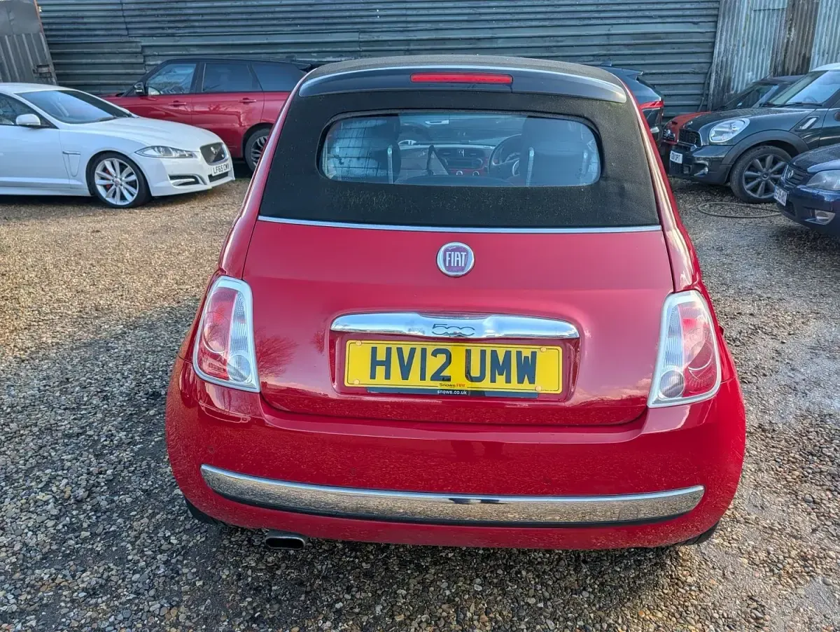 Used Fiat 500C Lounge 69 HP (50 kW) 2012 Red Cabriolet