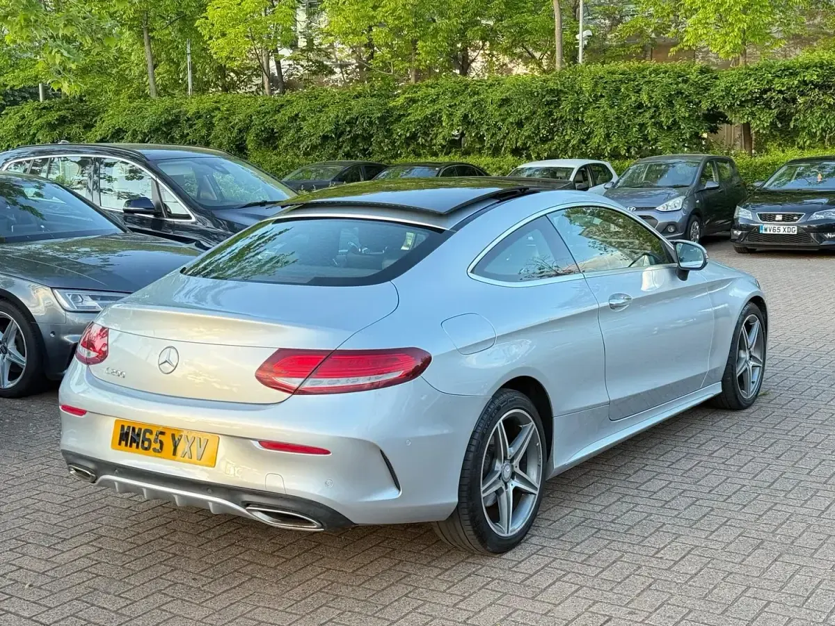 Used Mercedes C200 AMG line 2015 Silver Coupe