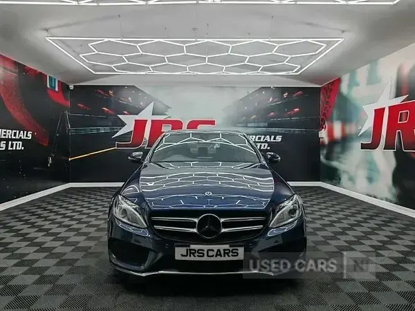 Used Mercedes C220 AMG line 170 HP (125 kW) 2018 Blue Sedan