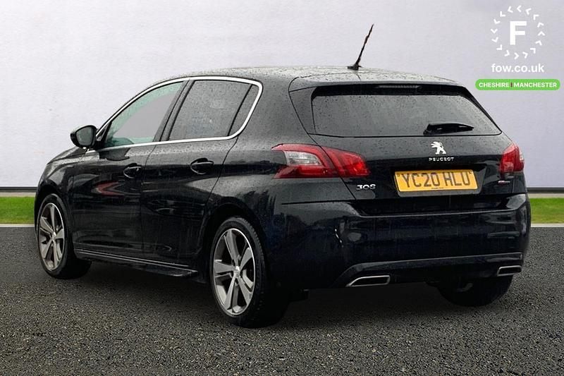 Used Peugeot 308 GT-line 131 HP (96 kW) 2020 Black Hatchback