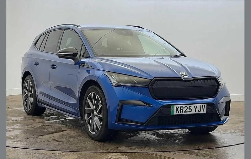 Race blue metallic Used 2025 Skoda Enyaq iV SportlinePlus SUV | £32,500 (Expensive) - Image 1/4