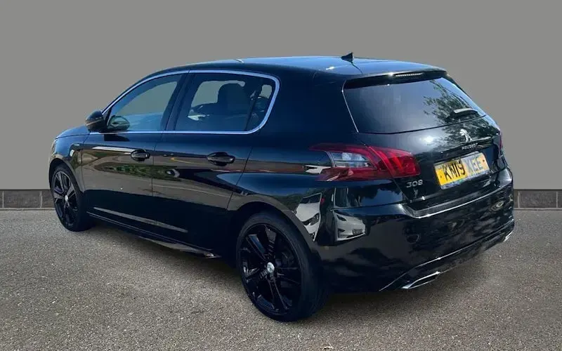 Used Peugeot 308 GT-line 131 HP (96 kW) 2019 Black Hatchback