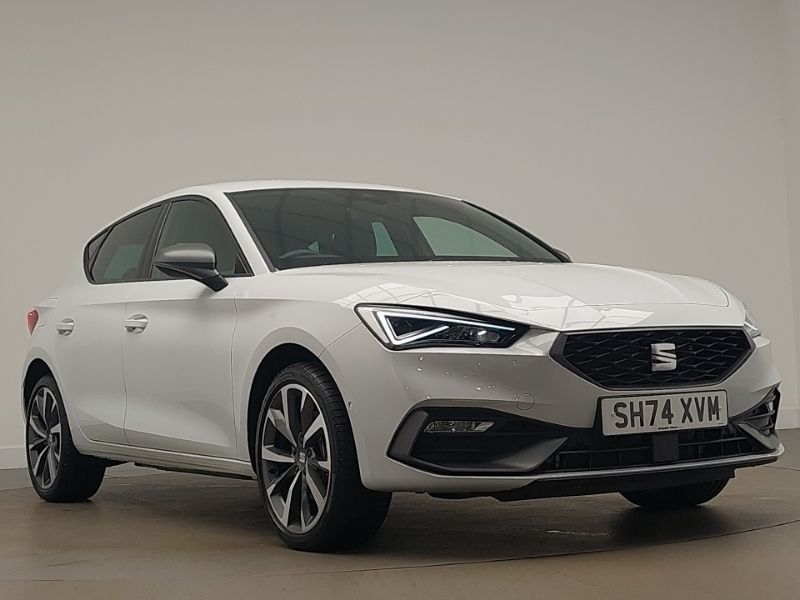 White New 2024 Seat Leon FR Sport Hatchback | £28,198 - Image 1/4