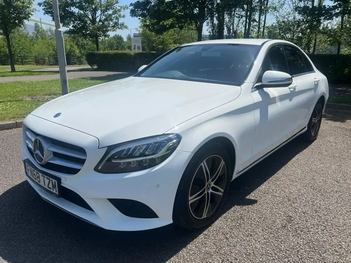 Used Mercedes C200 2018 White Sedan