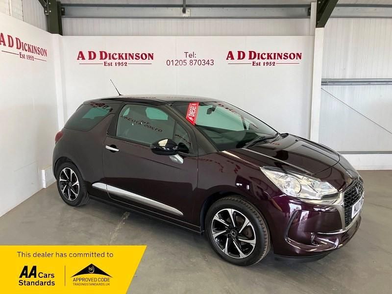 Purple Used 2017 DS Automobiles DS3 Elegance Hatchback | £6,395 (Fair price) - Image 1/4
