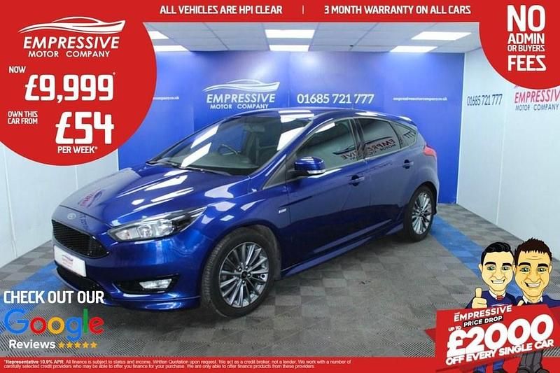 Blue Used 2018 Ford Focus ST-Line Hatchback | £9,999 (Fair price) - Image 1/4
