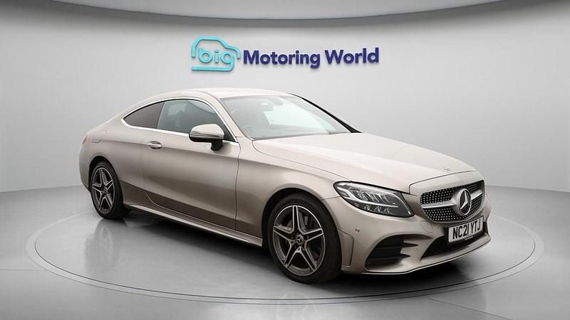 Used Mercedes C220 AMG line 194 HP (142 kW) 2021 Silver Coupe