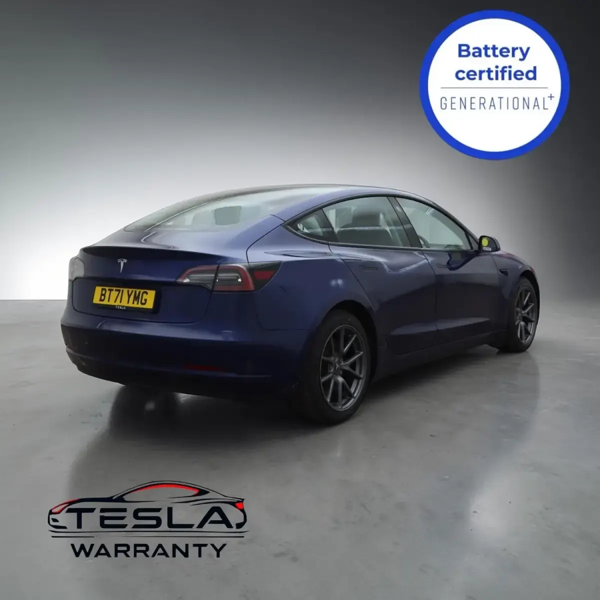 Usado Tesla Model 3 Long Range AWD 366 kW (498 HP) 2021 Azul Sedan
