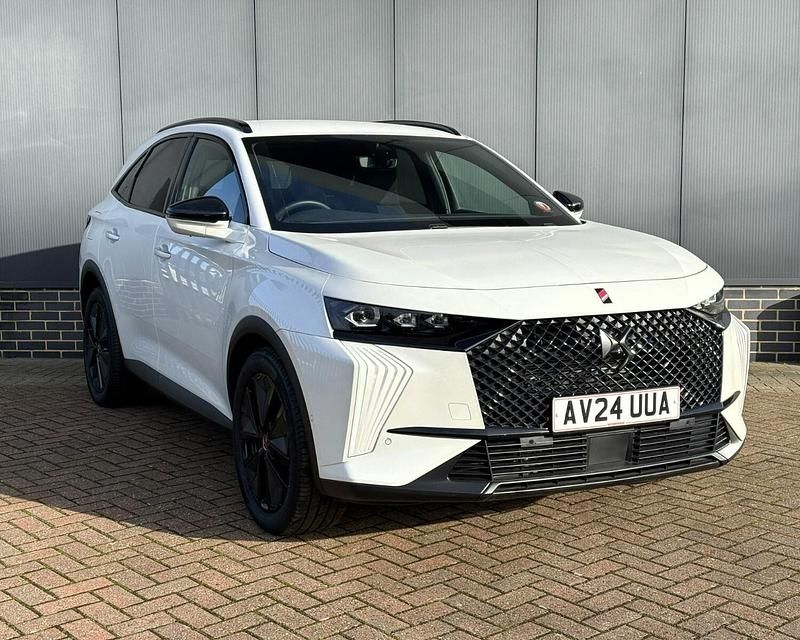 Pearl white New 2024 DS Automobiles DS7 Crossback Performance Line Plus SUV | £34,995 (Expensive) - Image 1/4
