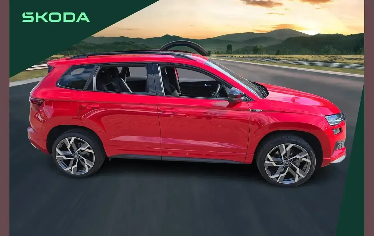 Used Skoda Karoq SportLine 150 HP (110 kW) 2024 Red SUV