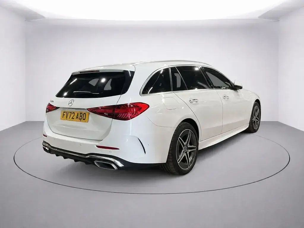 Used Mercedes C300 AMG line 2022 White Estate