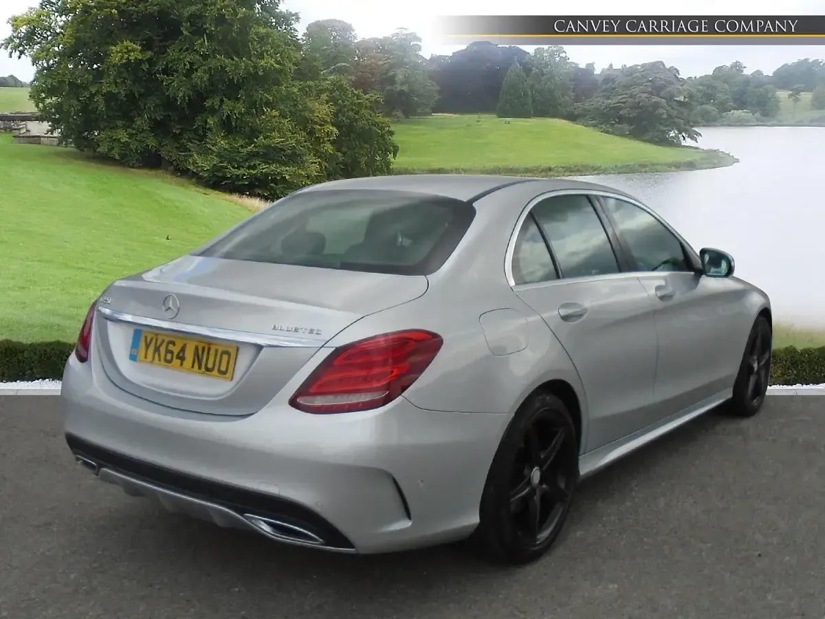 Used Mercedes C220 AMG line 170 HP (125 kW) 2014 Silver Sedan