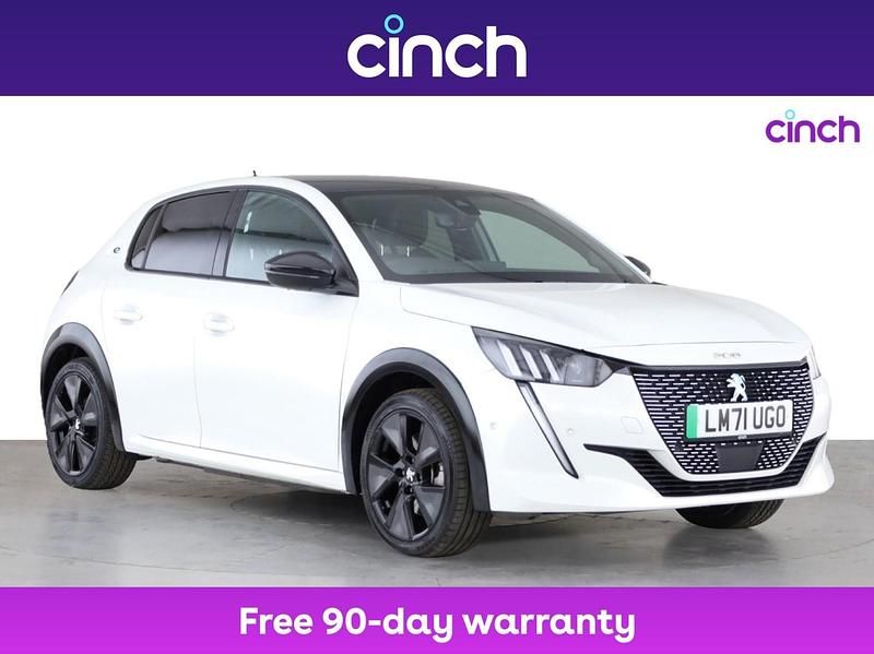 White Used 2021 Peugeot e-208 Premium Hatchback | £13,149 (Fair price) - Image 1/3