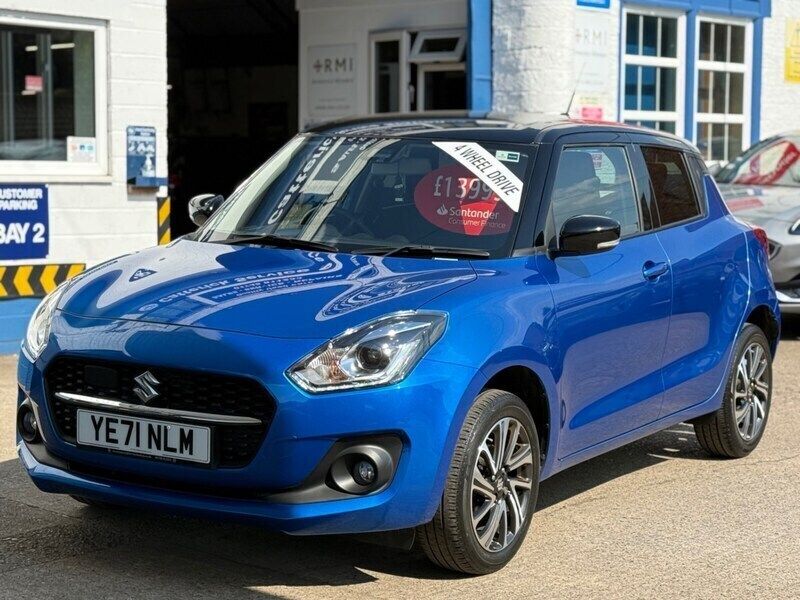 Speedy blue metallic with black roof Used 2022 Suzuki Swift SZ5 Hatchback | £13,995 (A bit pricey) - Image 1/4
