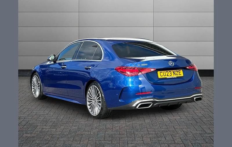 Used Mercedes C300e AMG Line Premium 254 HP (186 kW) 2023 Blue Sedan