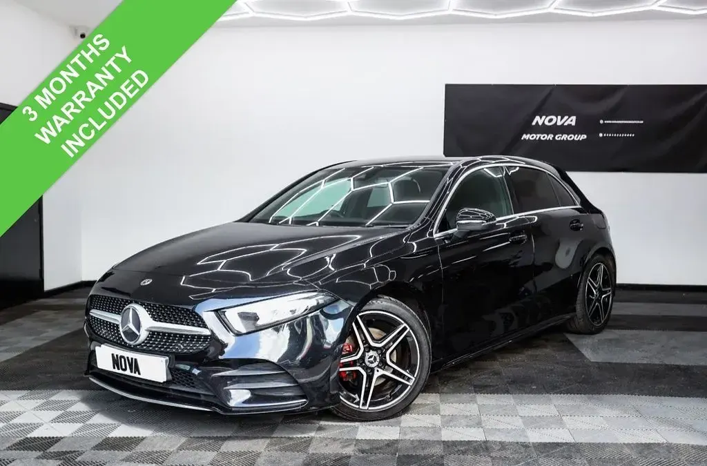 Used Mercedes A180 AMG line 116 HP (85 kW) 2019 Black Hatchback