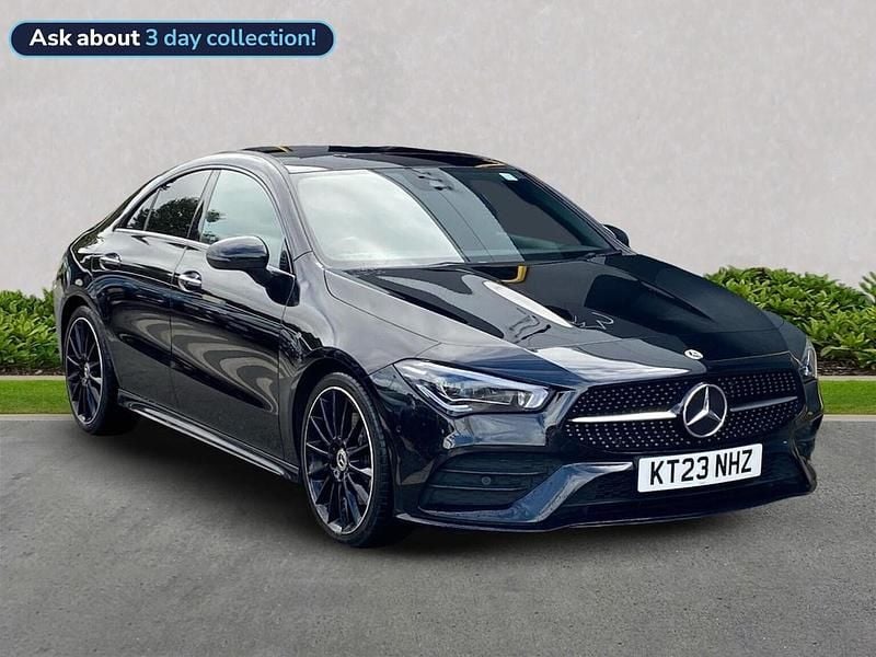 Black Used 2023 Mercedes CLA200 AMG Line Premium Plus Coupe | £25,999 (Good price) - Image 1/4