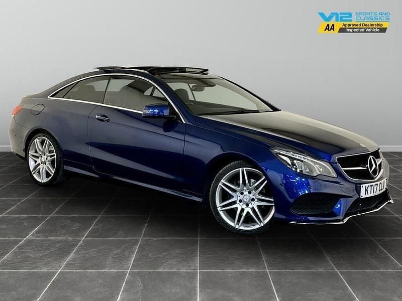 Blue Used 2017 Mercedes E220 AMG line Coupe | £15,495 (Good price) - Image 1/2