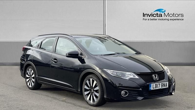 Black Used 2017 Honda Civic SE Plus Estate | £12,950 (Fair price) - Image 1/4