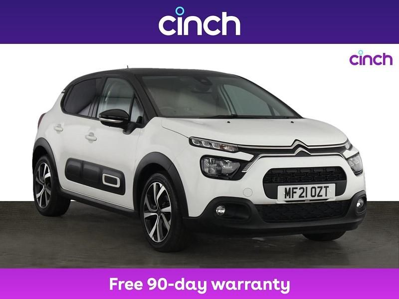 White Used 2021 Citroën C3 PureTech Hatchback | £10,199 (Fair price) - Image 1/3