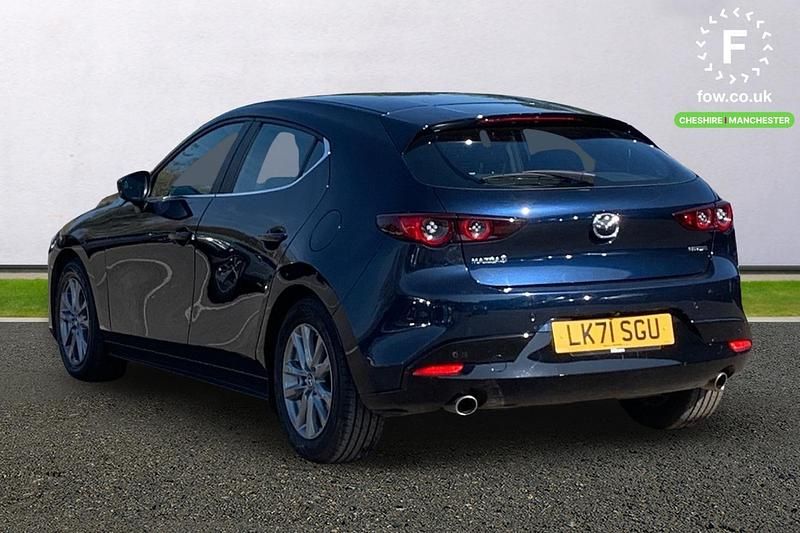 Begagnad Mazda 3 162 HK (119 kW) 2021 Blå Halvkombi