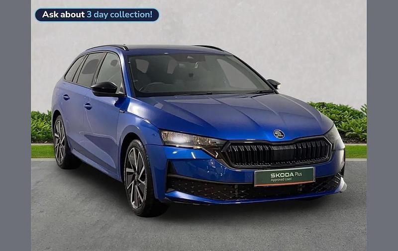 Blue New 2025 Skoda Octavia SportLine Estate | £30,399 (Fair price) - Image 1/4
