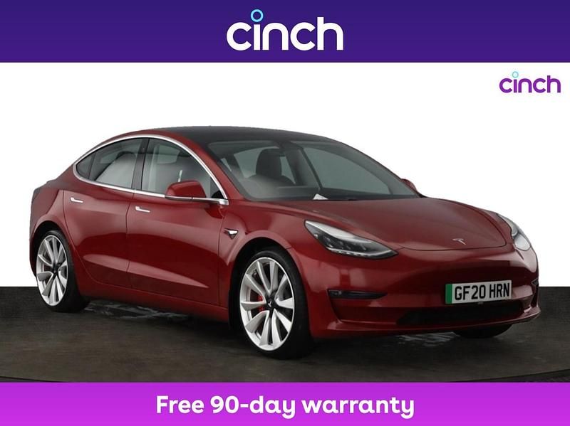 Red Used 2020 Tesla Model 3 Performance Sedan | £16,199 (Fair price) - Image 1/3
