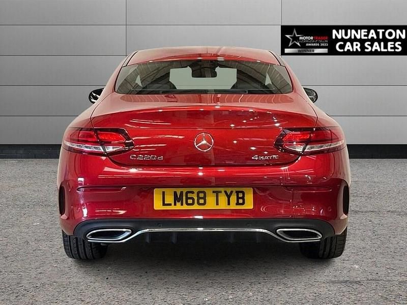 Used Mercedes C220 AMG Line Premium 194 HP (142 kW) 2018 Red Coupe