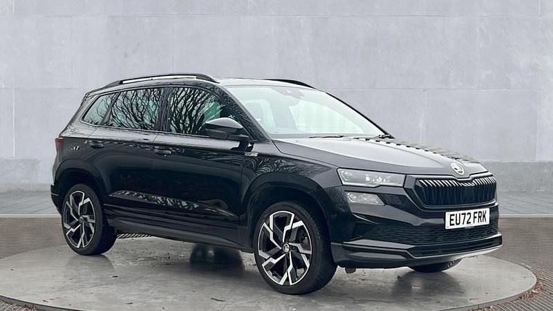 Black Used 2022 Skoda Karoq SportLine SUV | £23,300 (Fair price) - Image 1/4