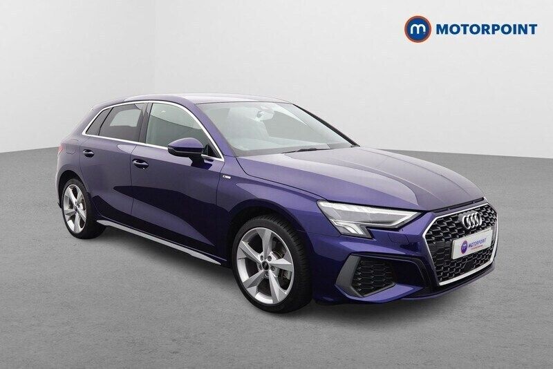 Blue Used 2024 Audi A3 e-tron S-Line Hatchback | £25,799 (Fair price) - Image 1/4