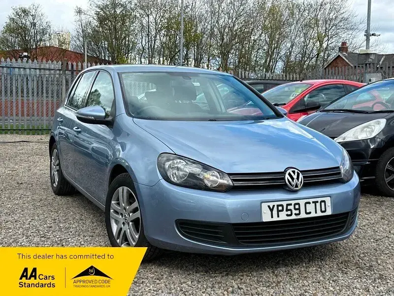 Used VW Golf VI SE 105 HP (77 kW) 2009 Blue Hatchback