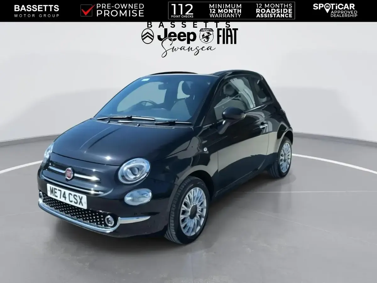 Used Fiat 500C S 70 HP (51 kW) 2025 Black Cabriolet