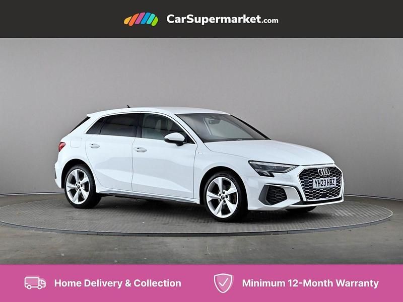 White Used 2023 Audi A3 e-tron S-Line Hatchback | £20,997 (Fair price) - Image 1/4