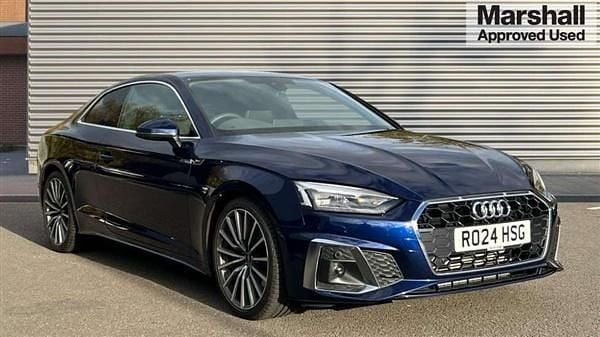 Blue Used 2024 Audi A5 S-Line Coupe | £27,490 (Super price) - Image 1/4