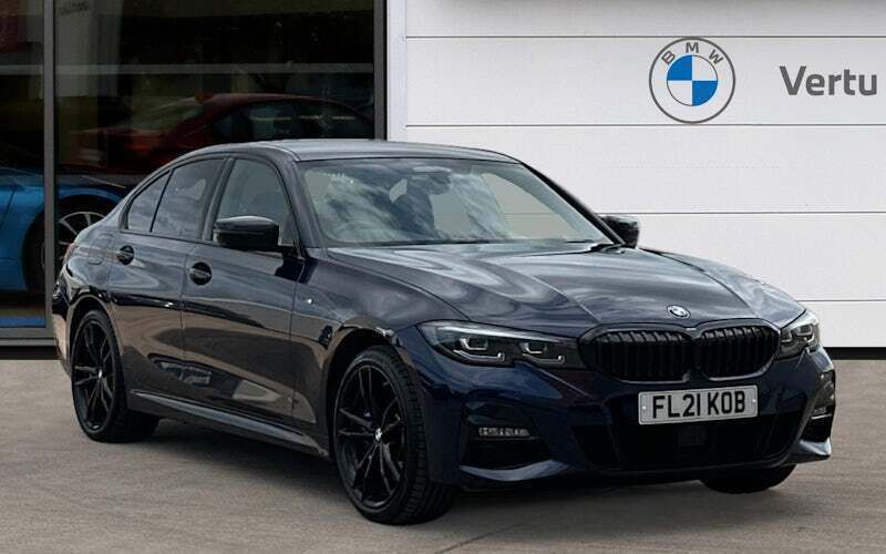 Blue Used 2021 BMW 330e M Sport Sedan | £27,104 (Expensive) - Image 1/4