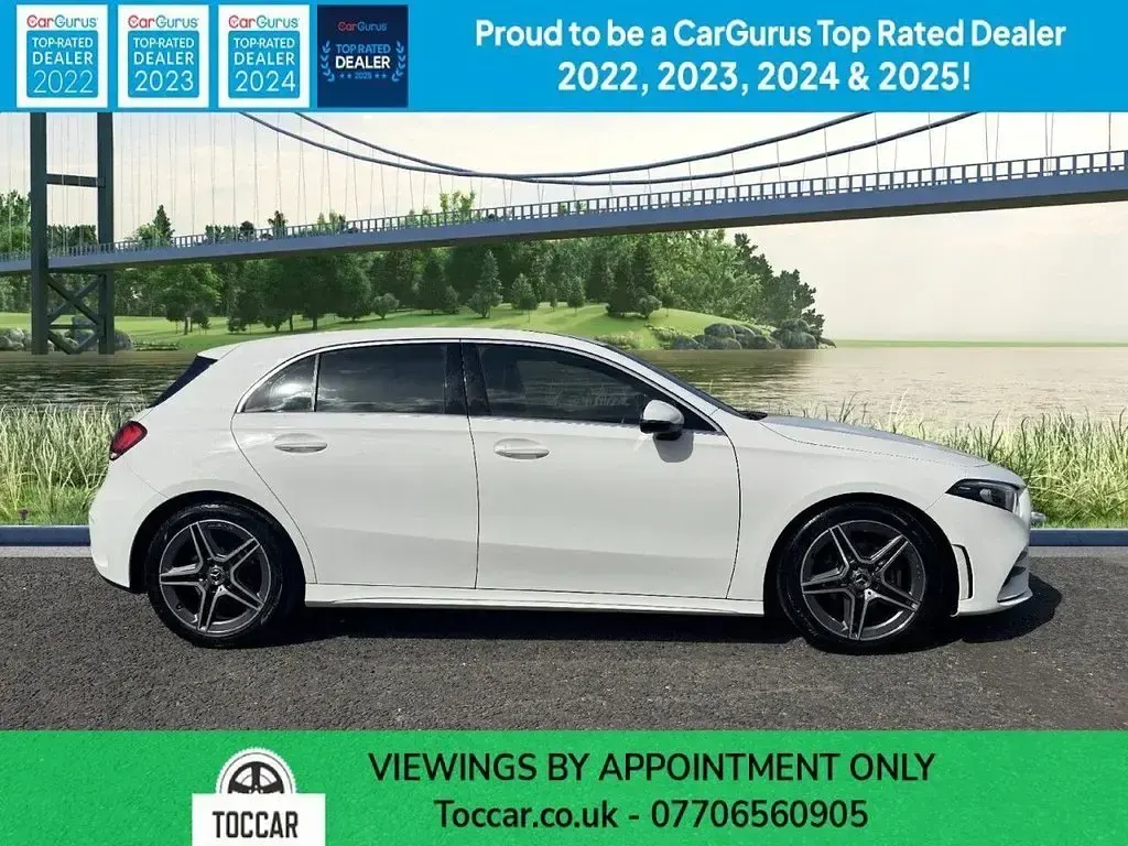 Used Mercedes A180 AMG line 116 HP (85 kW) 2019 White Hatchback