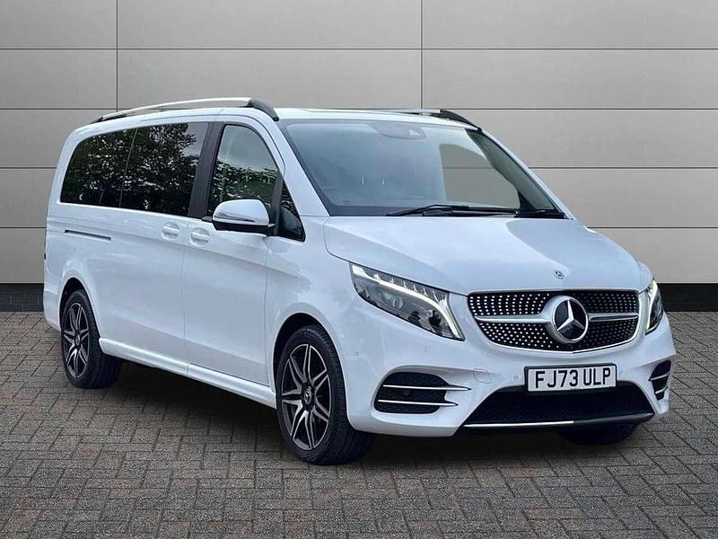 White Used 2023 Mercedes V300 AMG line MPV | £62,250 (Good price) - Image 1/4